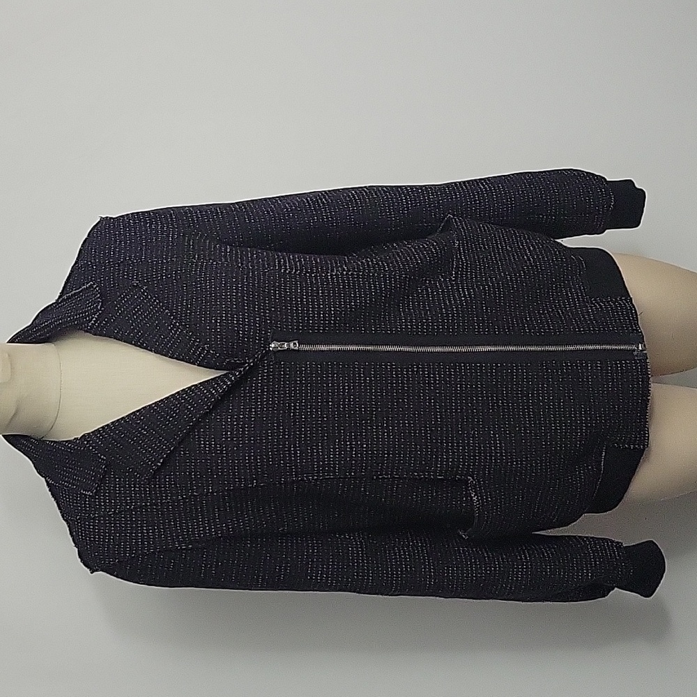 Alexander Wang $1200 Tweed Wool Blend Bomber Style Blazer Size 8